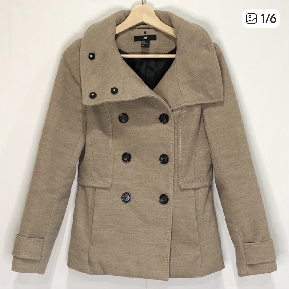 H&M Classic Brown Peacoat